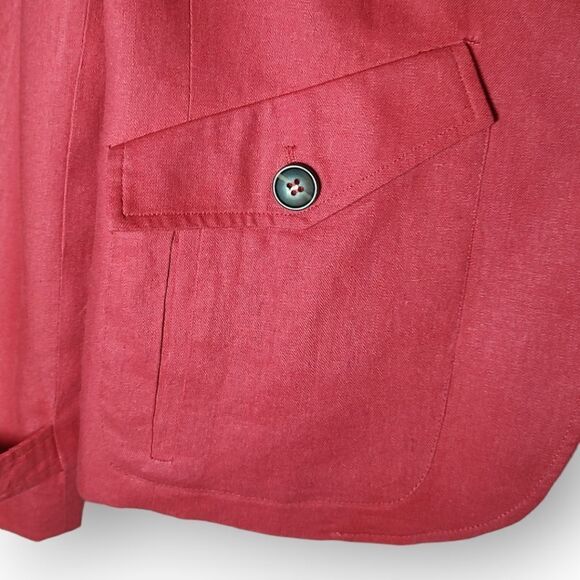 Vintage Tradition Linen Blend Raspberry Pink Blazer US 12P - Picture 3 of 11